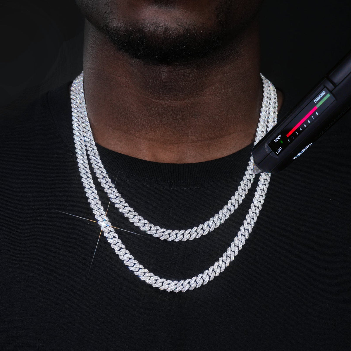 VVS Moissanite 8.5MM Cuban Link Chain
